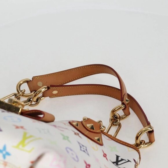 LOUIS VUITTON Monogram Multicolor Annie MM Tote Bag White M40307 LV Auth 131091V - Picture 9 of 14